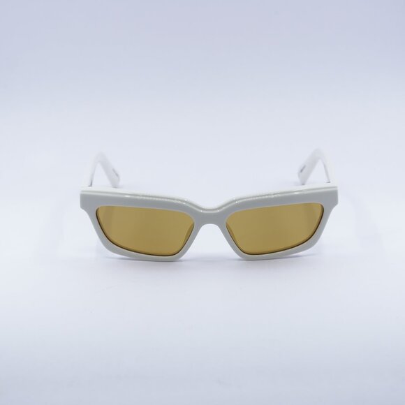 Jacquemus SALON JAC/62 C3 Sunglasses White Rectangle Frame, Brown Lenses main image 7